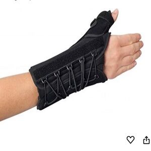 Wrist Splint Advanced Ortho Palmar Stay, Aluminum/Foam/Lycra, Black, Right Hand